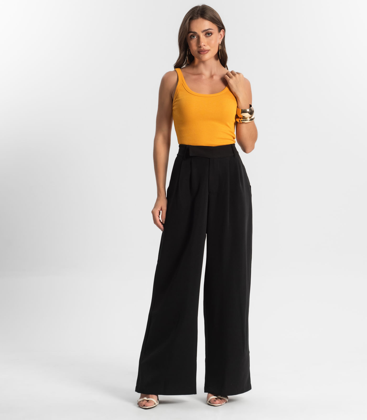 Calça Feminina Em Alfaiataria Endless Preto