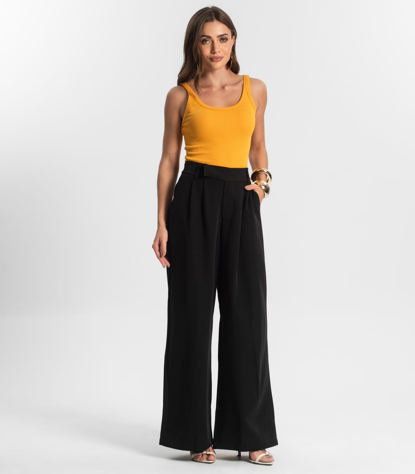 Calça Feminina Em Alfaiataria Endless Preto - Imagem 14