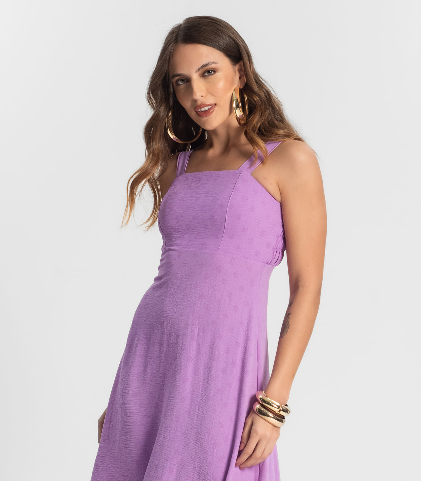 Vestido Midi De Alça Endless Roxo - Imagem 12