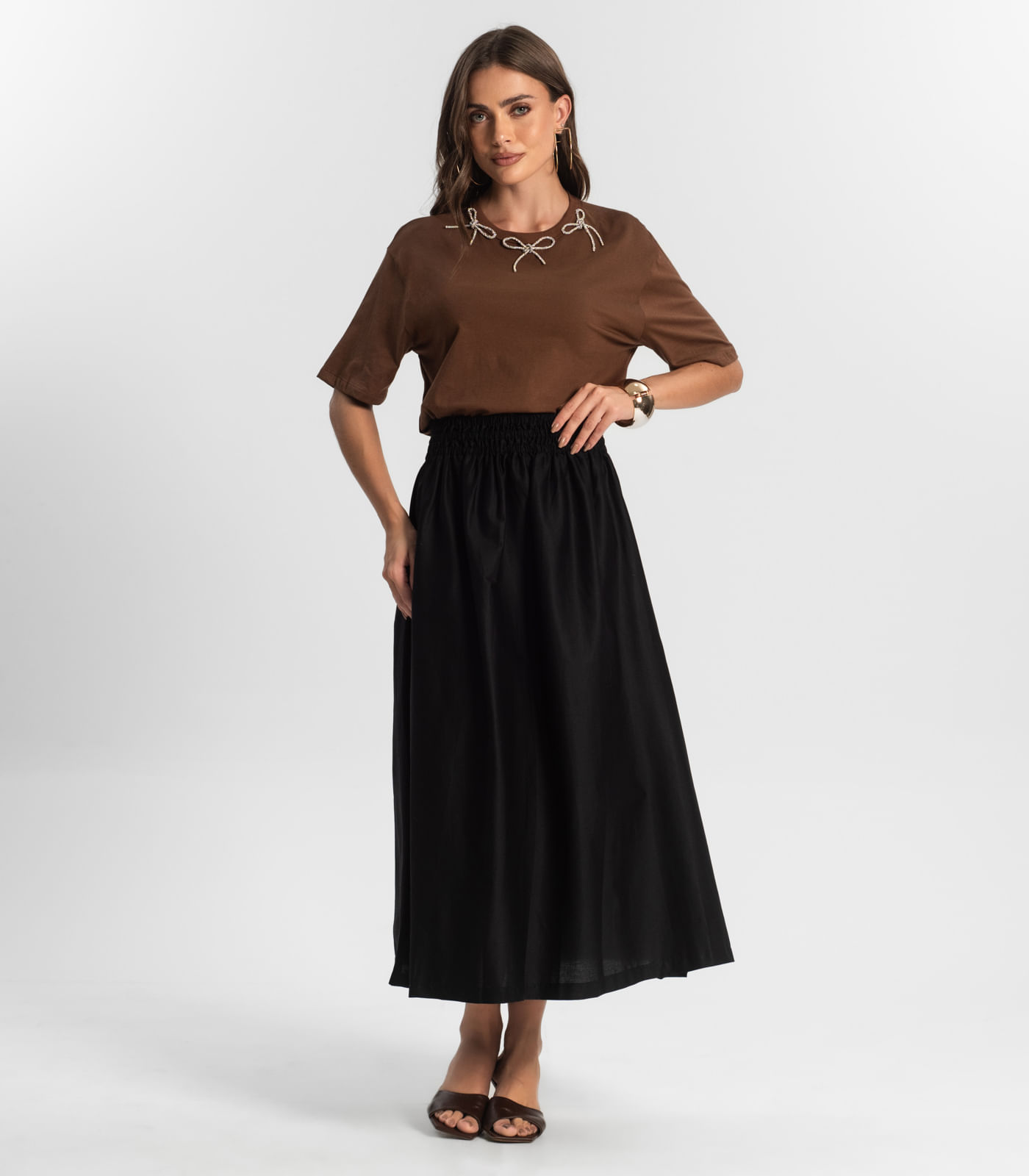 Saia Midi Endless Preto - Imagem 4