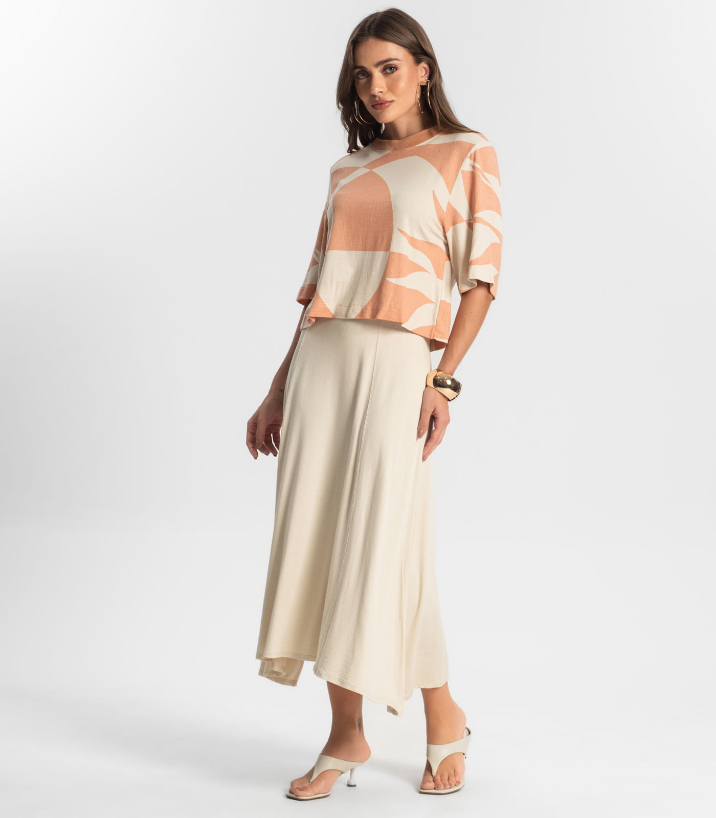 Saia Midi Endlesss Bege - Imagem 19