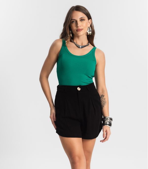 Shorts Feminino Em Linho Endless Preto GG