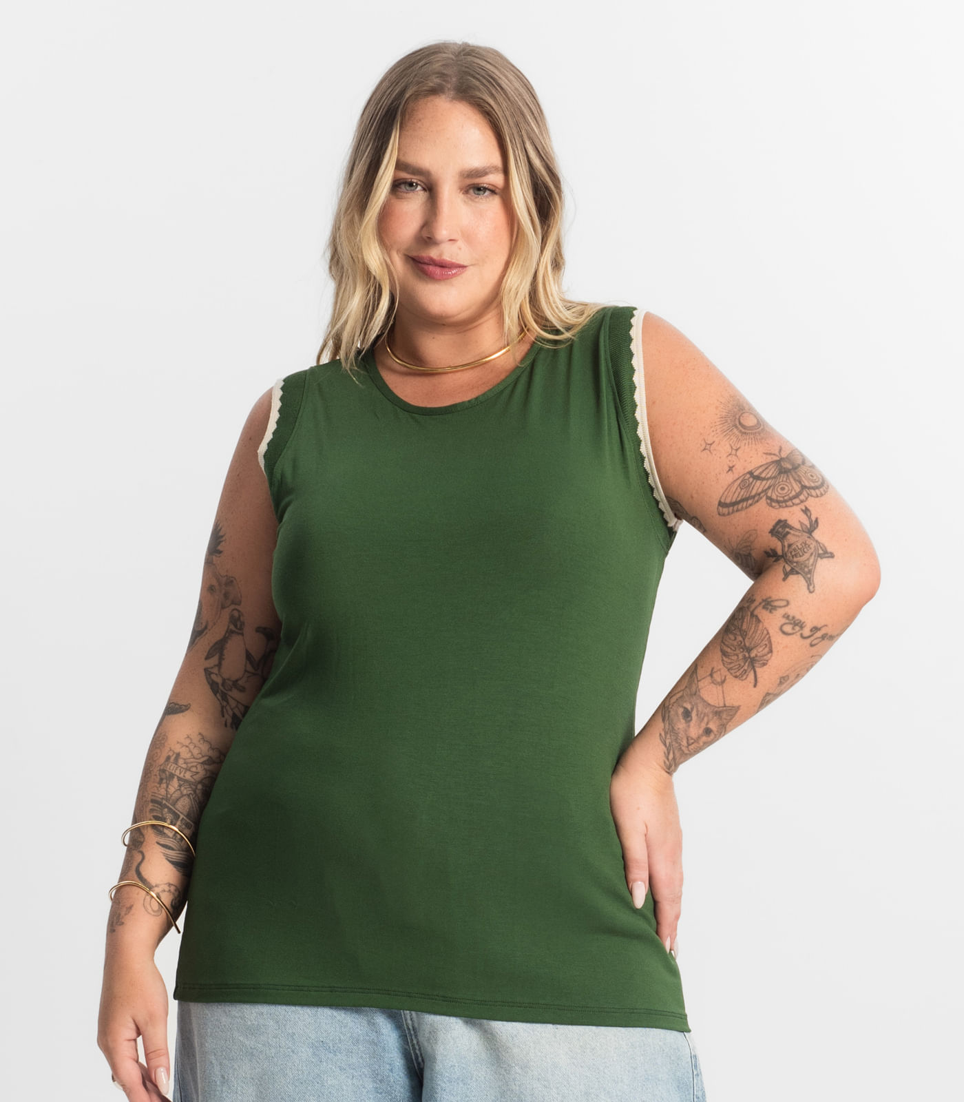 Regata Feminina Secret Glam Verde - Imagem 12