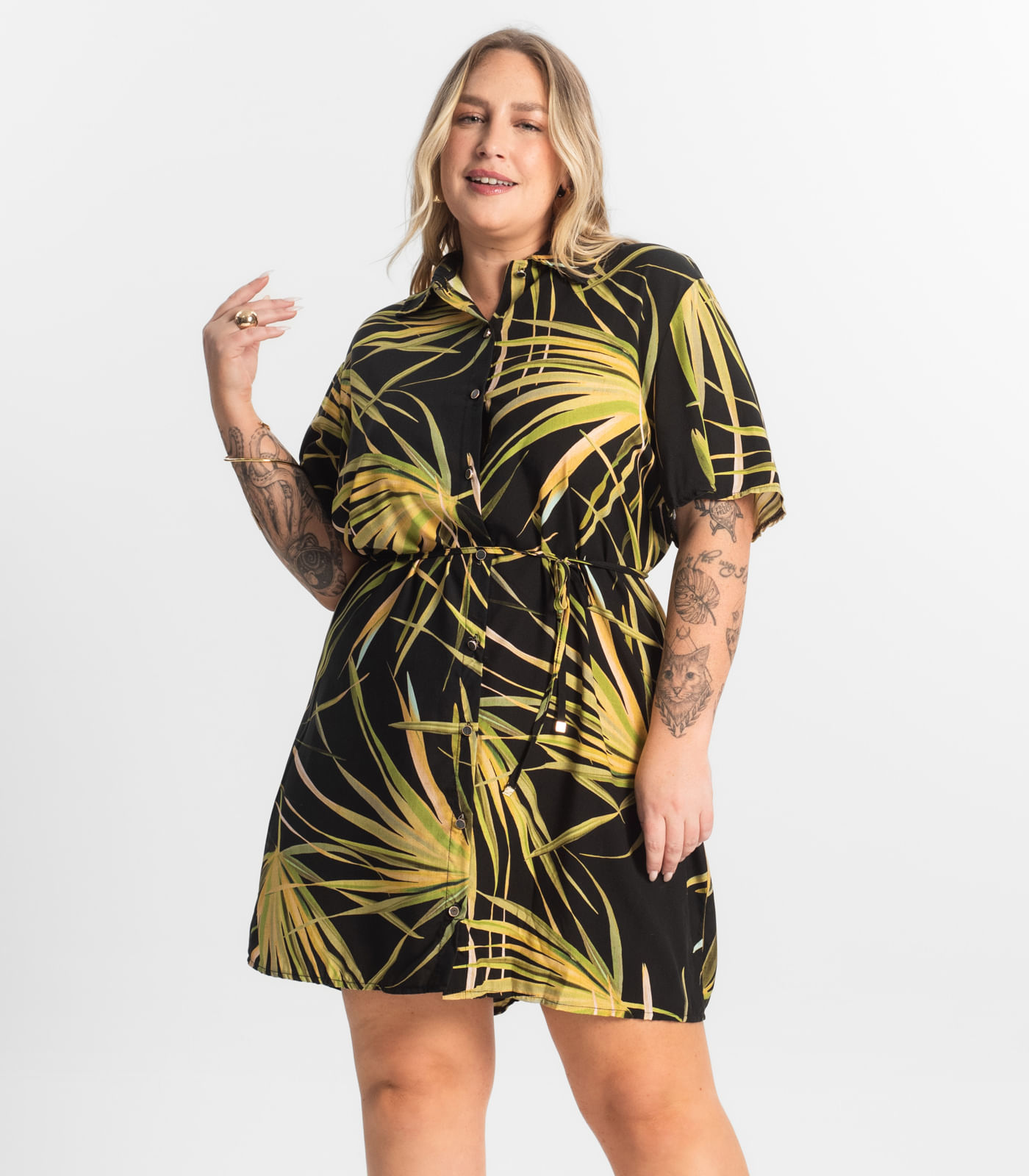 Vestido Chemise Curto Secret Glam Preto - Imagem 6