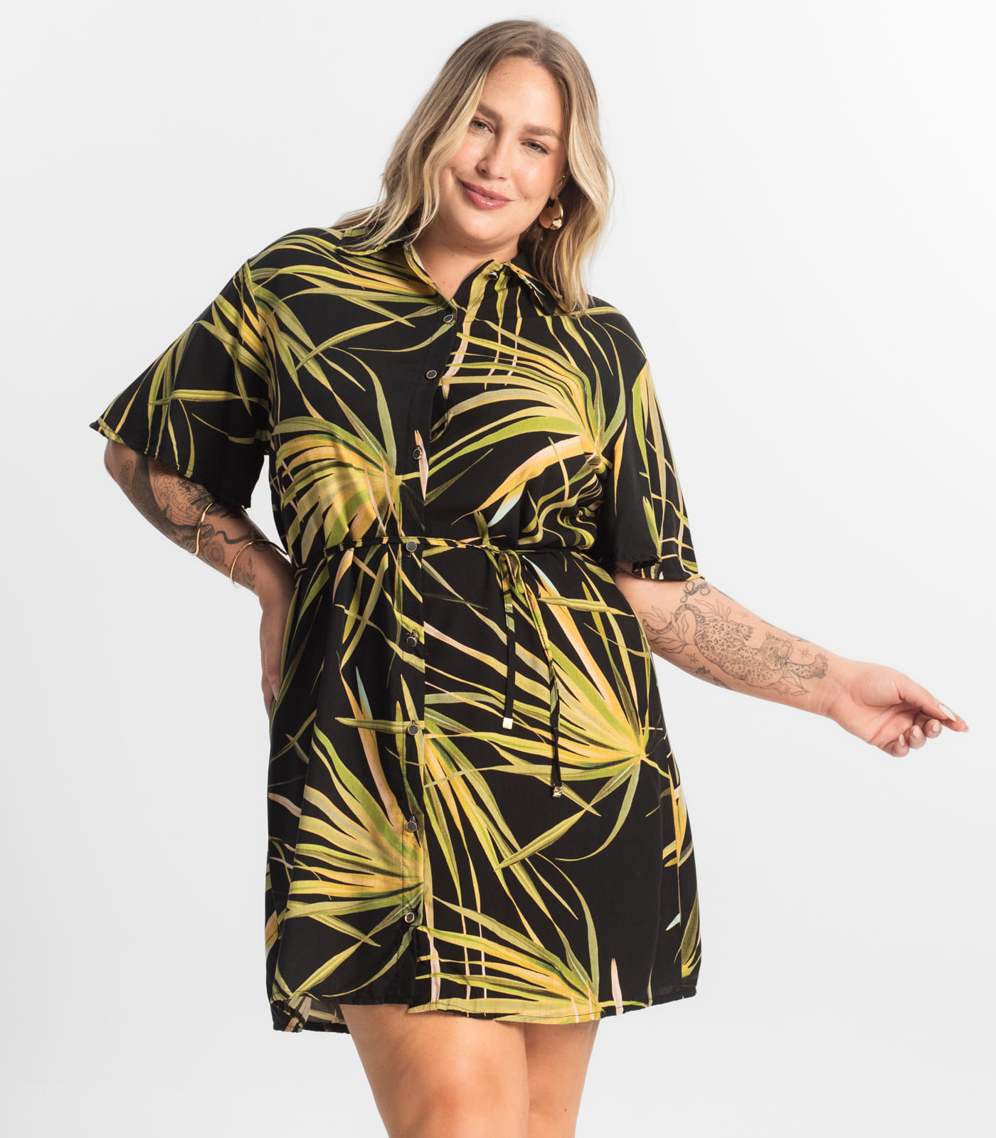 Vestido Chemise Curto Secret Glam Preto - Imagem 7