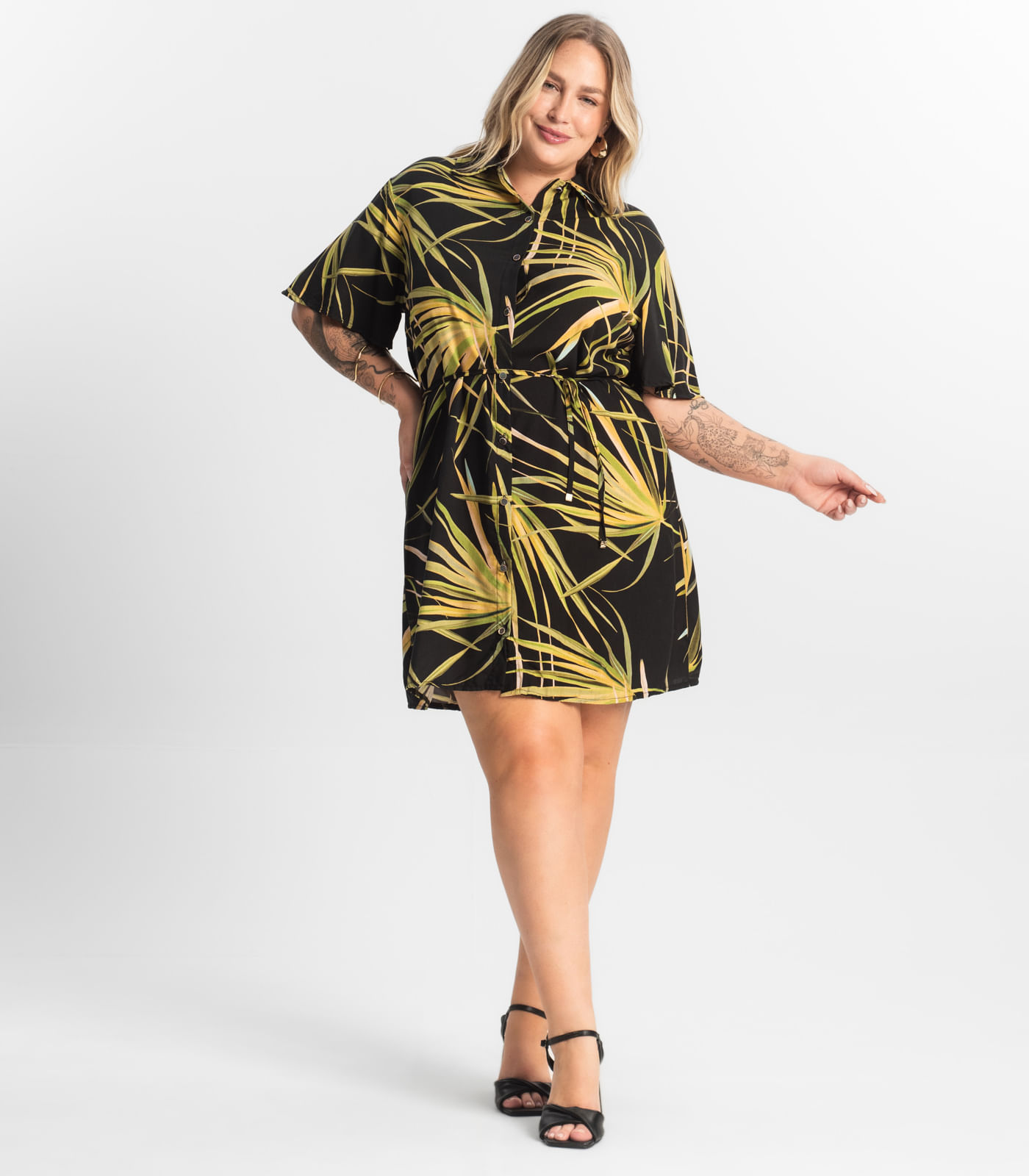 Vestido Chemise Curto Secret Glam Preto - Imagem 9