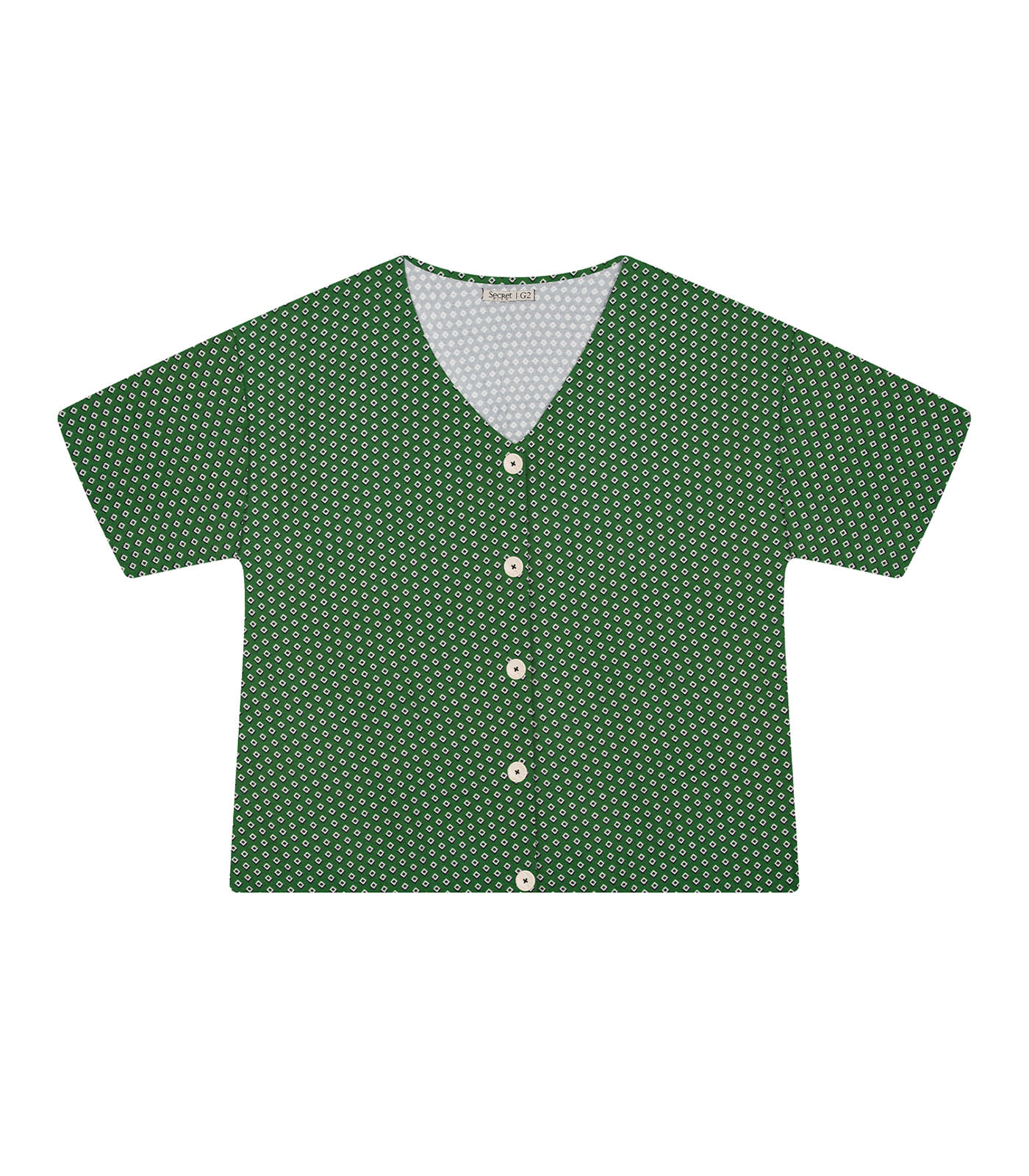 Camisa Feminina Plus Size Estampada Secret Glam Verde - Imagem 20