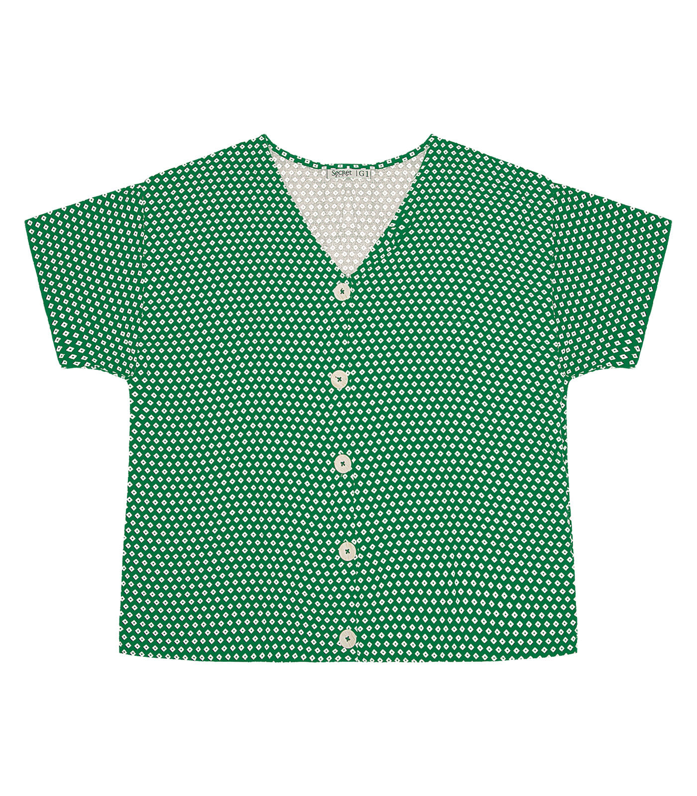Camisa Feminina Plus Size Estampada Secret Glam Verde - Imagem 21