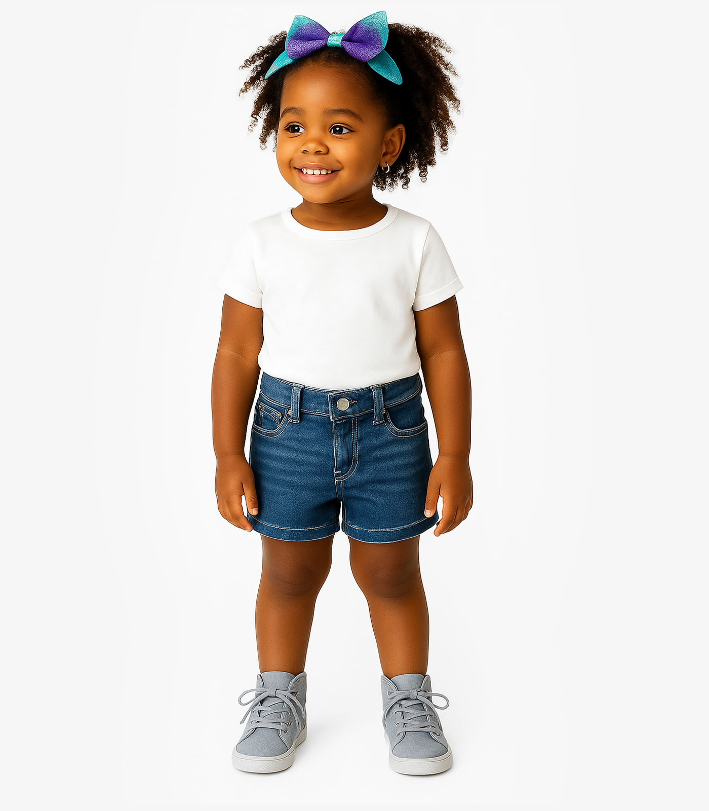 Short Infantil Jeans Com Bolsos Select Azul