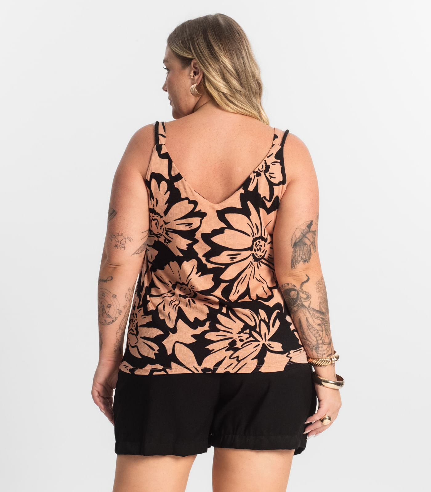 Blusa Feminina De Alça Secret Glam Marrom - Imagem 3