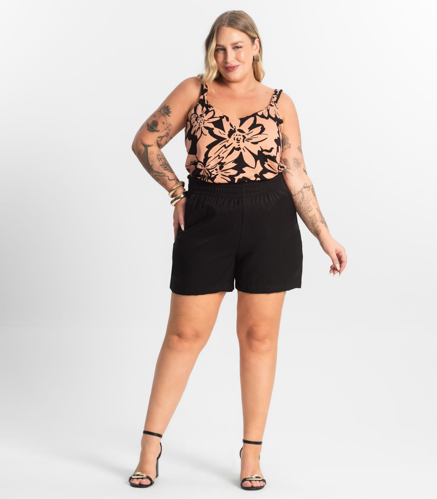 Blusa Feminina De Alça Secret Glam Marrom - Imagem 9