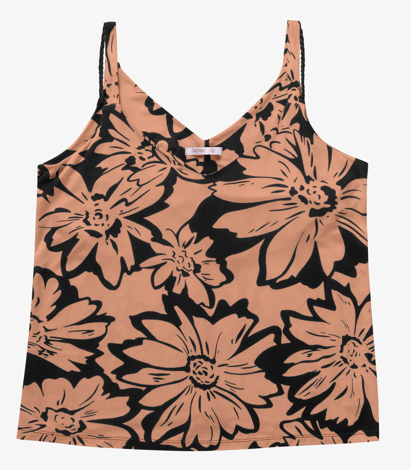 Blusa Feminina De Alça Secret Glam Marrom - Imagem 15