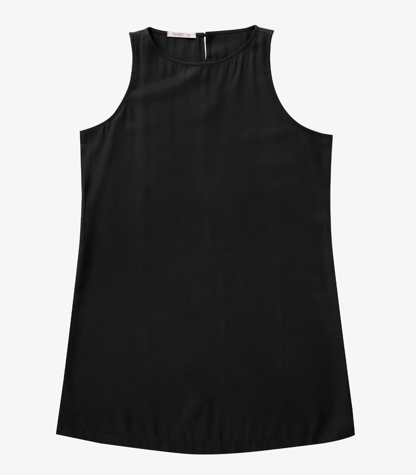 Vestido Regata Plus Size Secret Glam Preto - Imagem 4