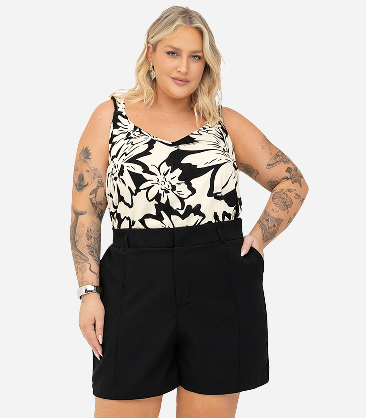 Blusa Feminina De Alça Secret Glam Preto - Imagem 5