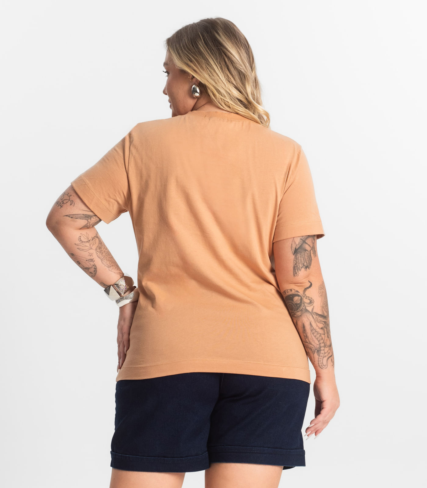 Blusa Feminina Plus Size Secret Glam Marrom - Imagem 8