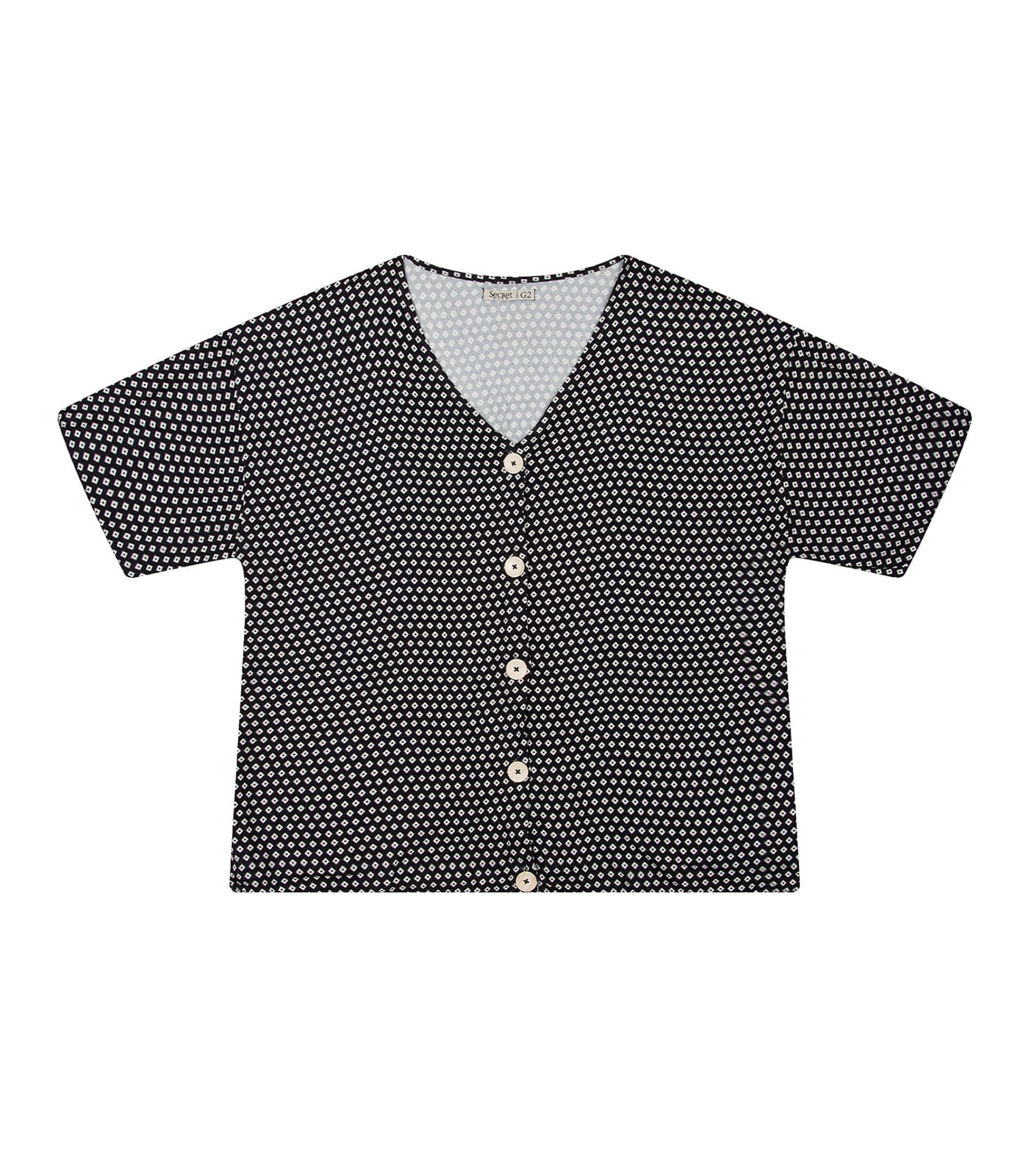 Camisa Feminina Plus Size Estampada Secret Glam Preto - Imagem 24