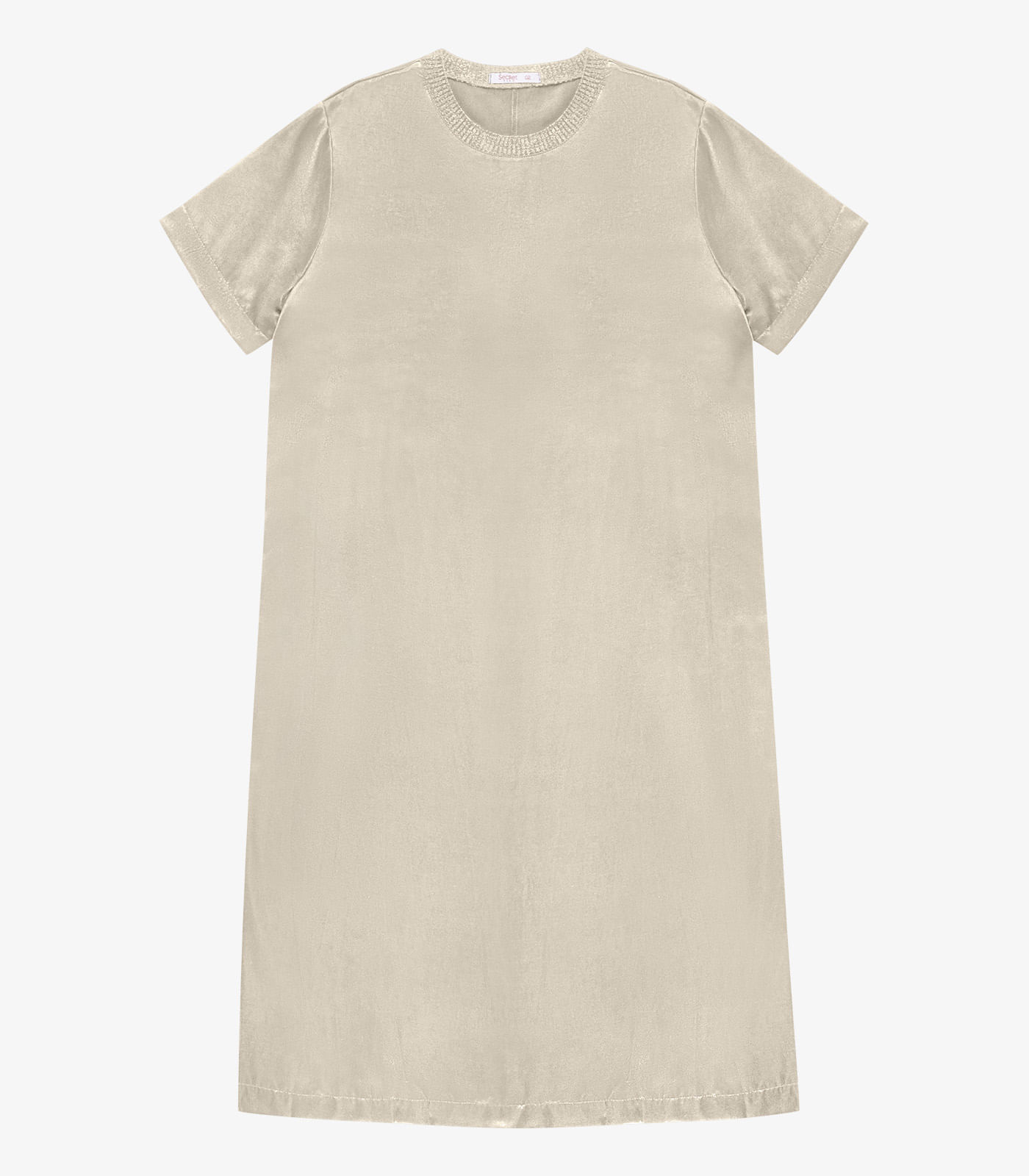 Vestido Super Midi Plus Size Secret Glam Bege - Imagem 10