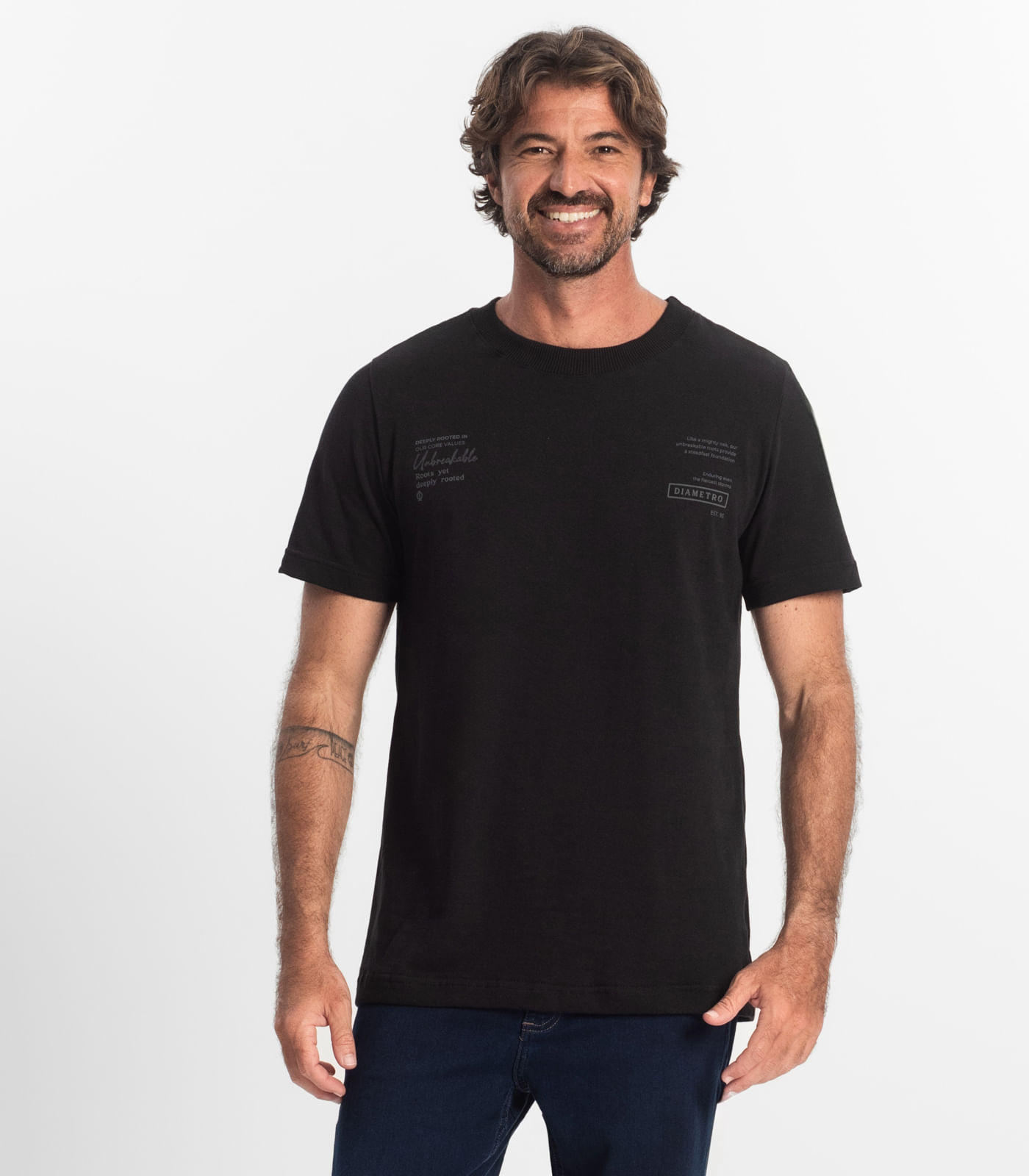 Camiseta Masculina Diametro Preto