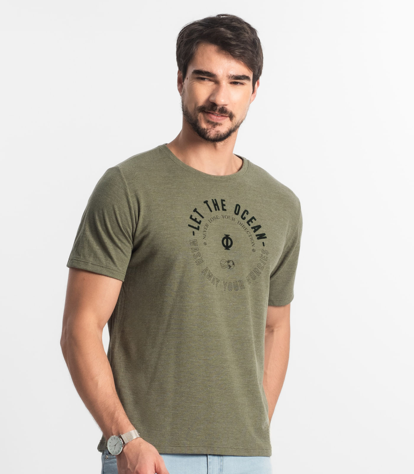 Camiseta Masculina Diametro Verde - Imagem 2