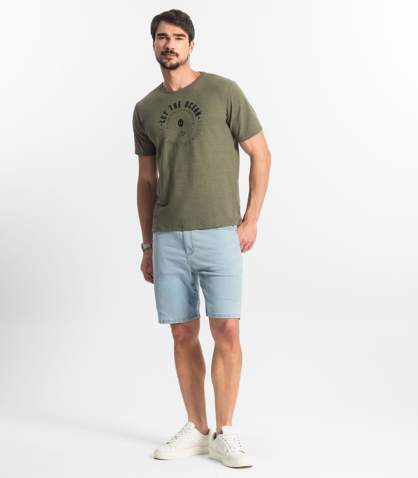 Camiseta Masculina Diametro Verde - Imagem 4