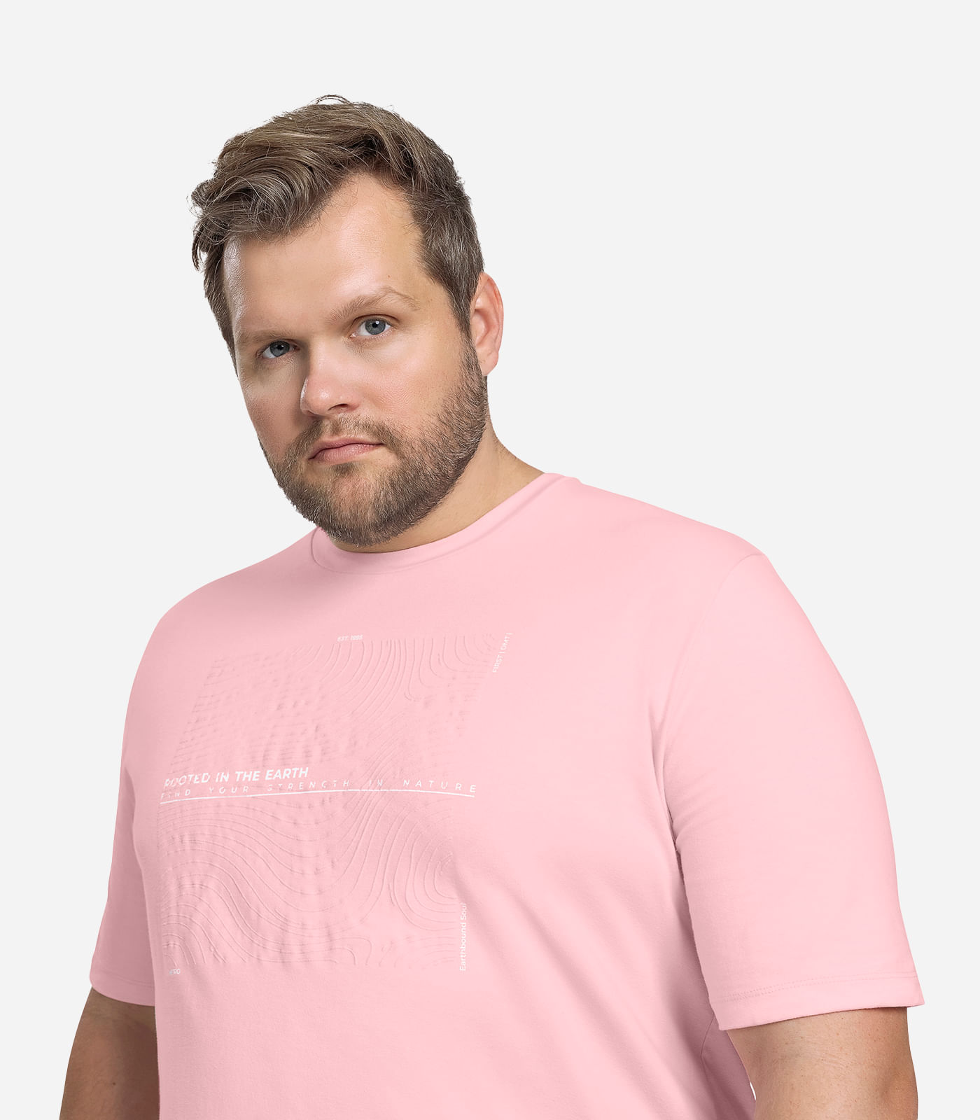 Camiseta Masculina Pus Size Diametro Rosa