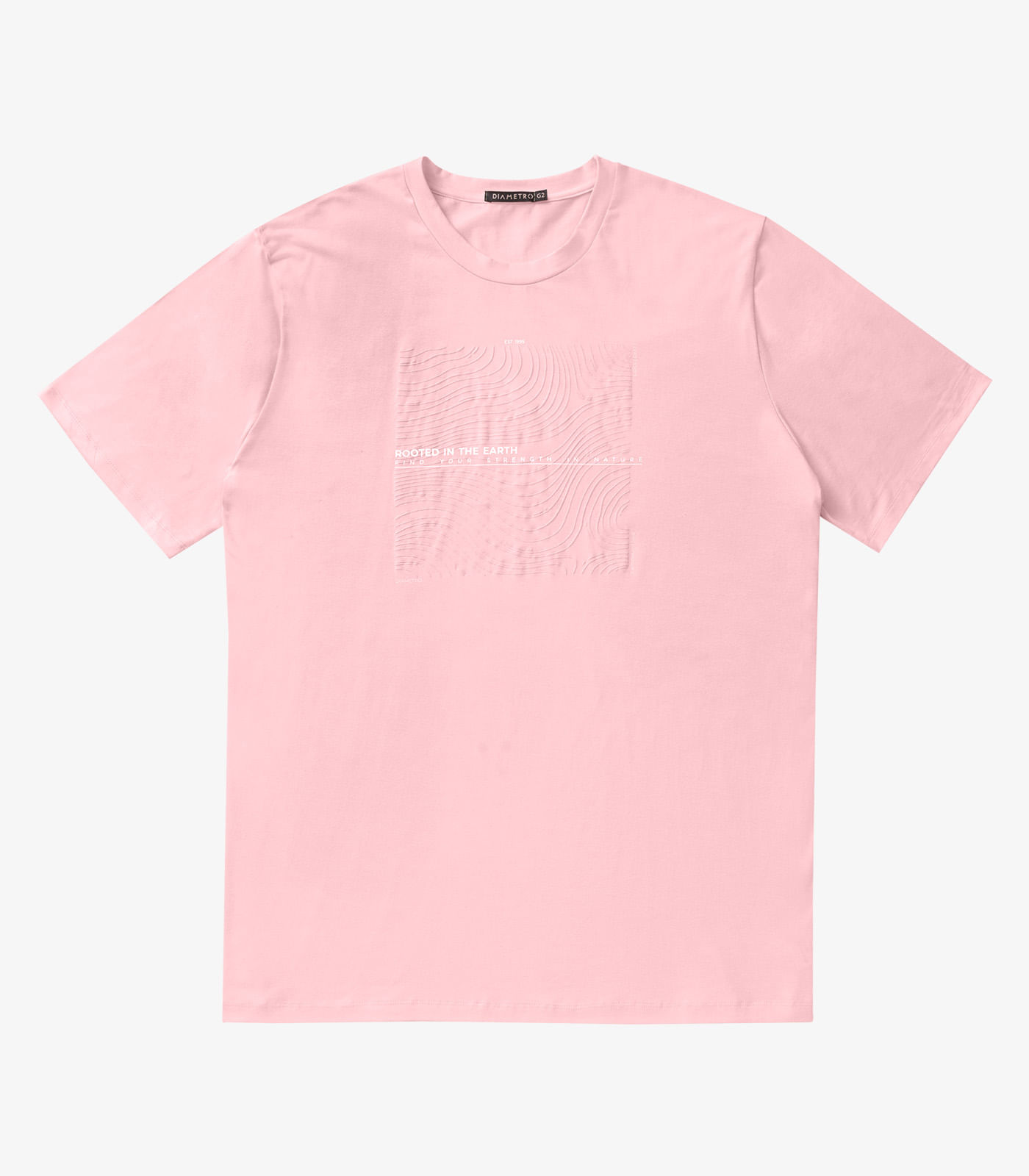 Camiseta Masculina Pus Size Diametro Rosa - Imagem 3