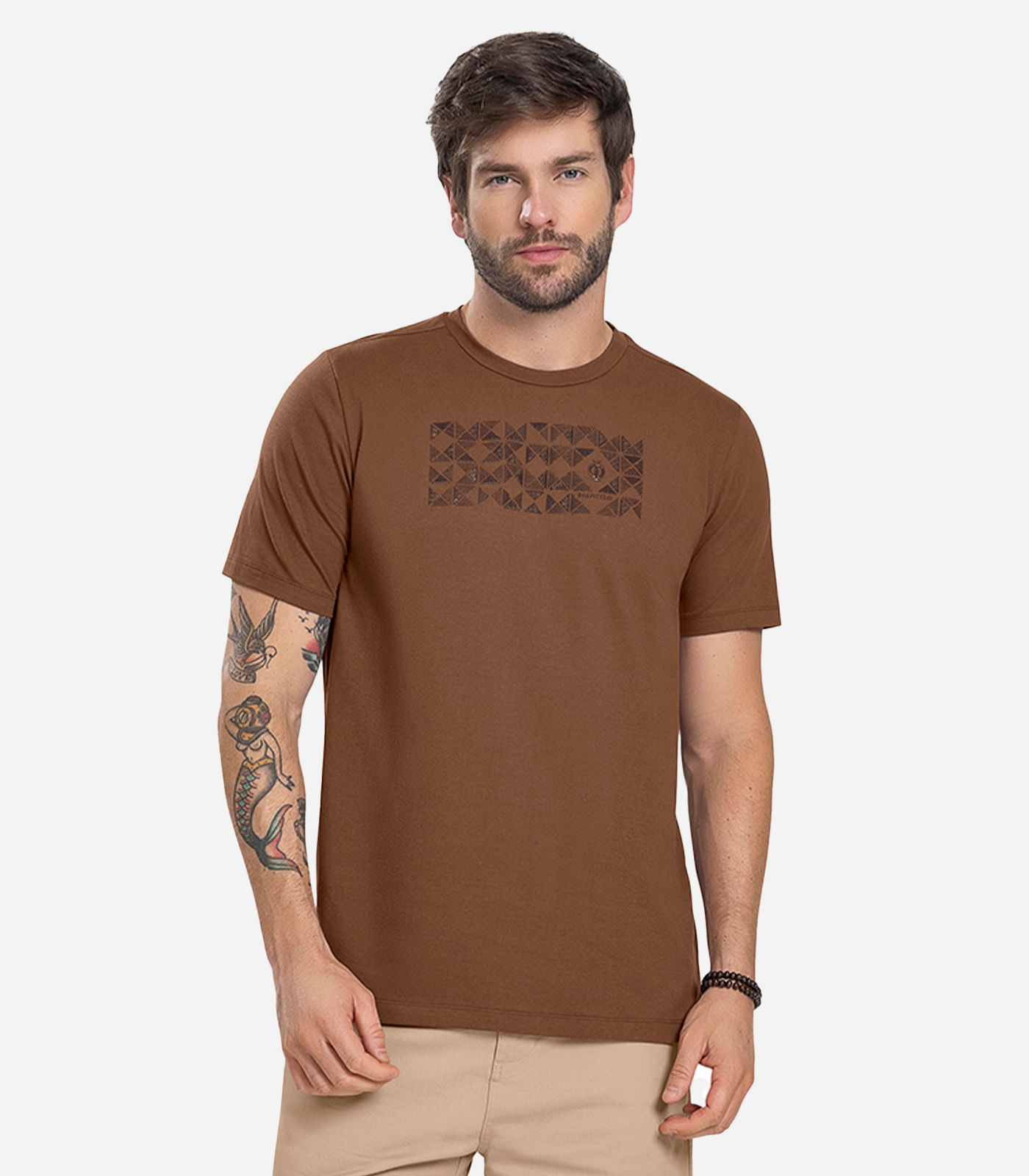 Camiseta Masculina Diametro Marrom - Imagem 7