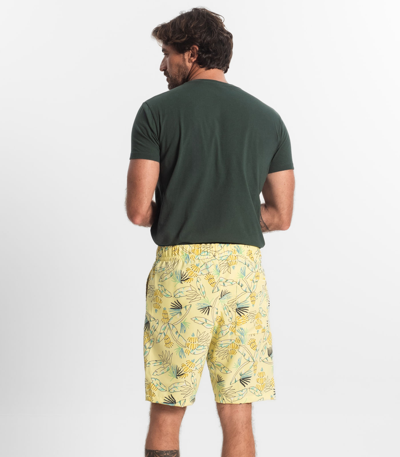 Bermuda Masculina Microfibra Diametro Amarelo - Imagem 9