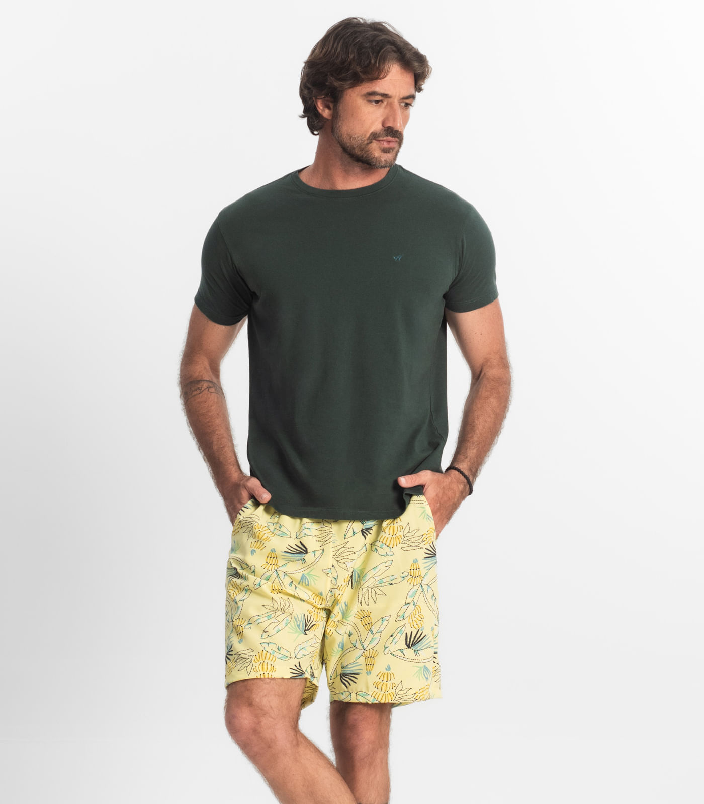 Bermuda Masculina Microfibra Diametro Amarelo - Imagem 16