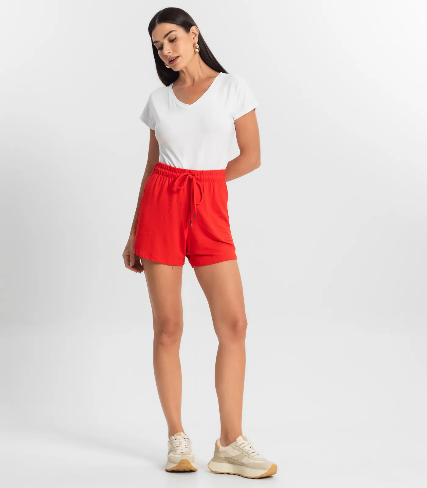 Shorts Feminino Rovitex Laranja - Imagem 4