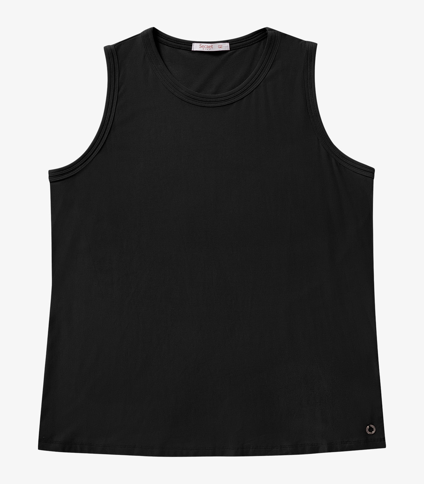 Regata Feminina Plus Size Secret Glam Preto - Imagem 5