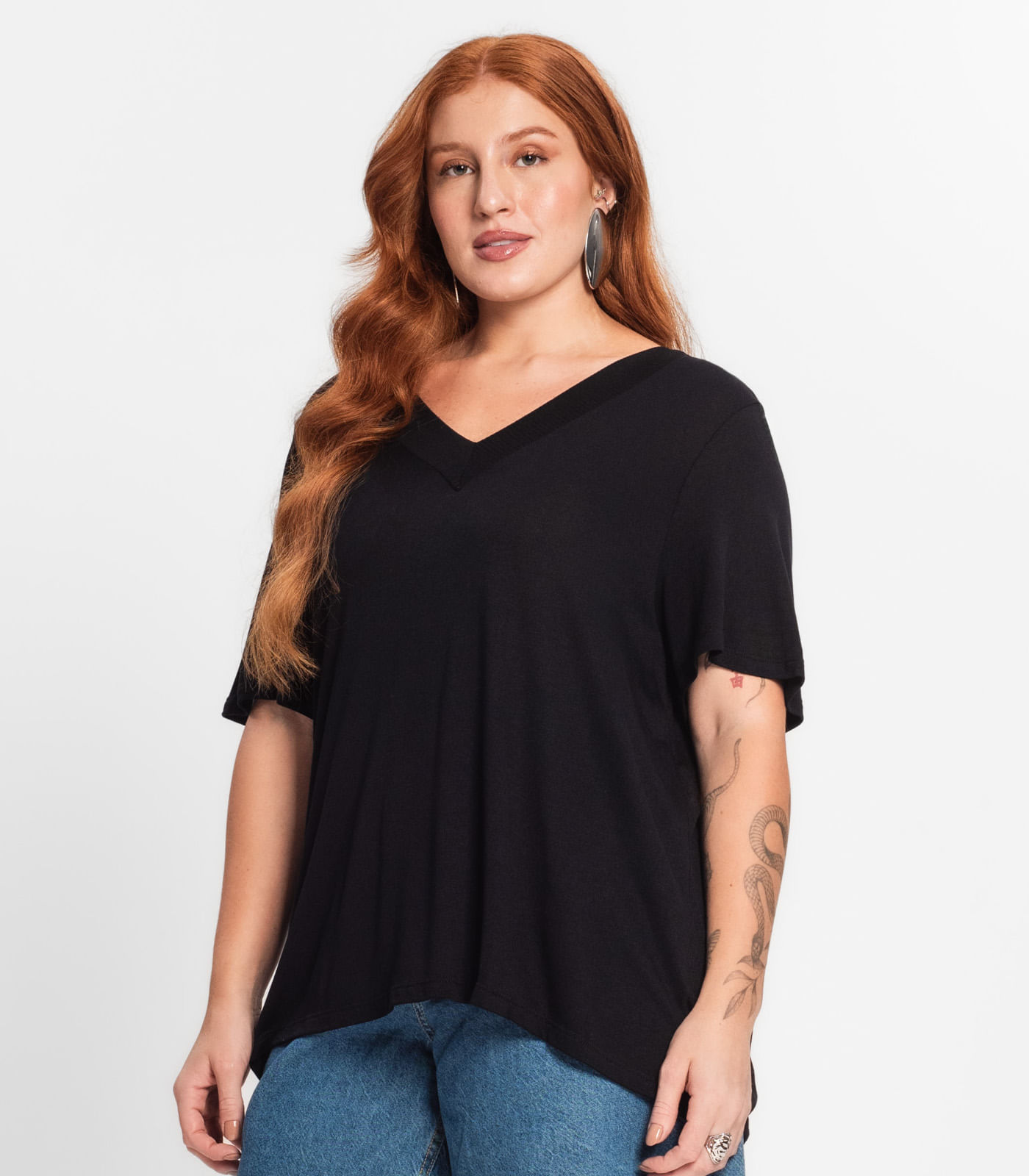 Blusa Feminina Plus Size Secret Glam Preto - Imagem 2