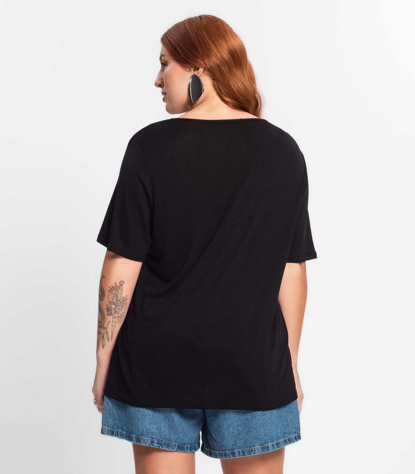 Blusa Feminina Plus Size Secret Glam Preto - Imagem 3