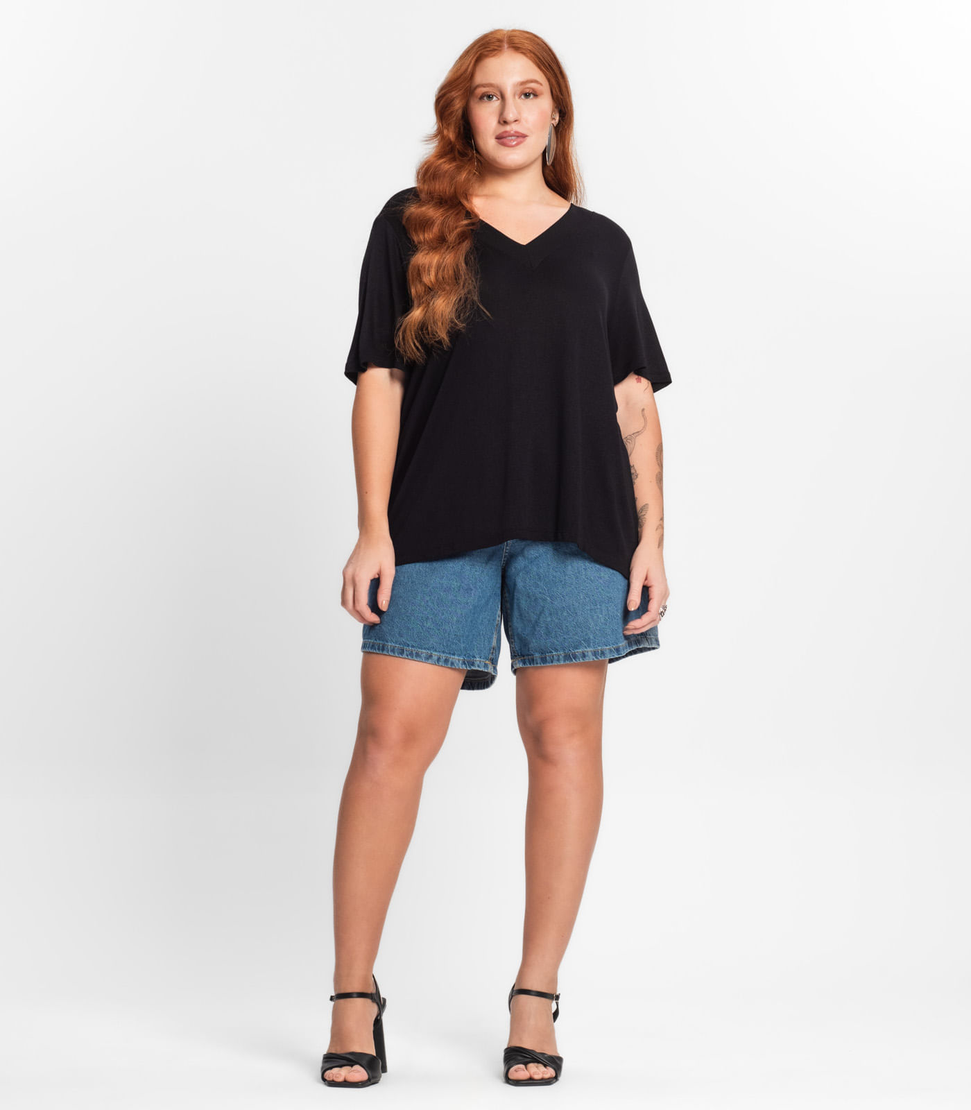 Blusa Feminina Plus Size Secret Glam Preto - Imagem 4