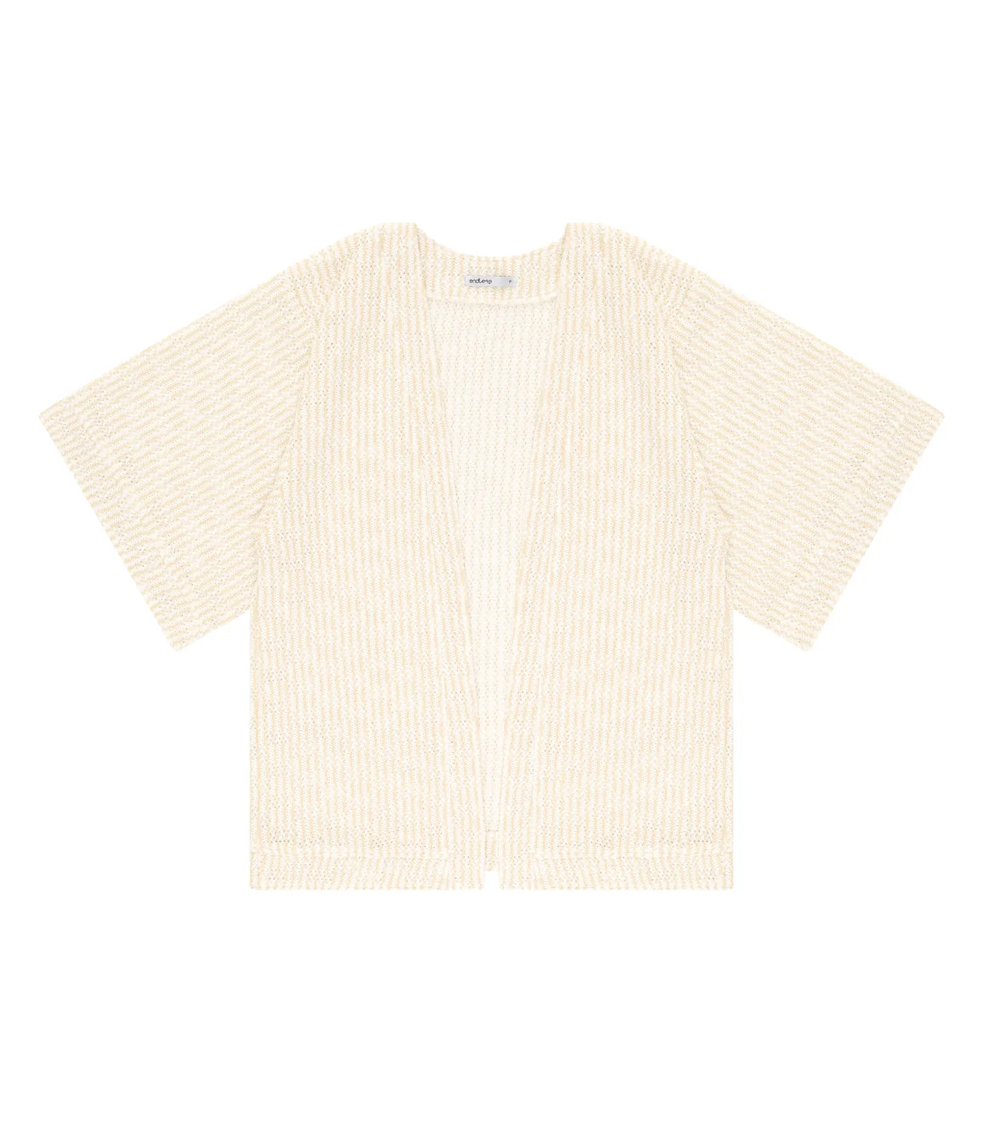 Kimono Feminino Em Tricot Endless Bege - Imagem 5