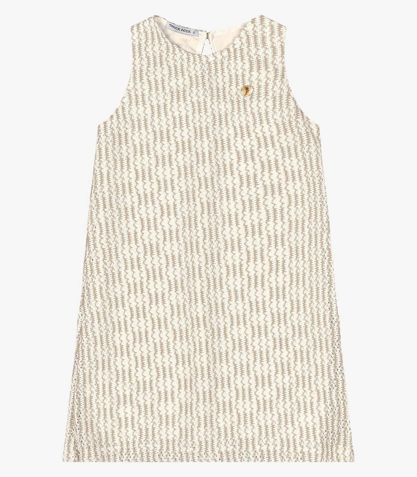 Vestido Infantil Em Tricot Trick Nick Bege - Imagem 5