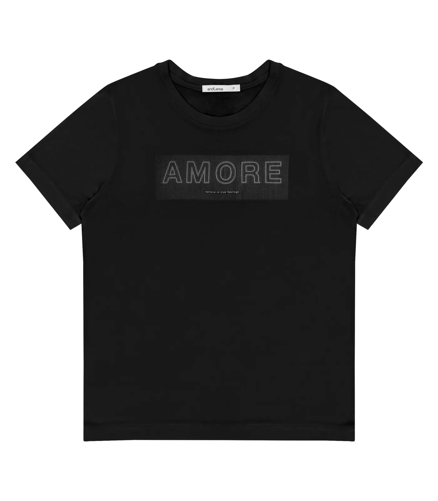 Blusa Feminina Manga Curta Endless Preto - Imagem 5