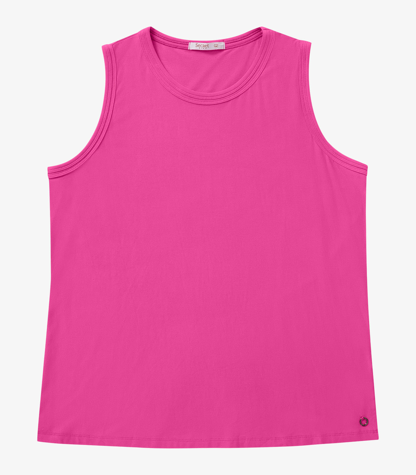 Regata Feminina Plus Size Secret Glam Rosa - Imagem 2