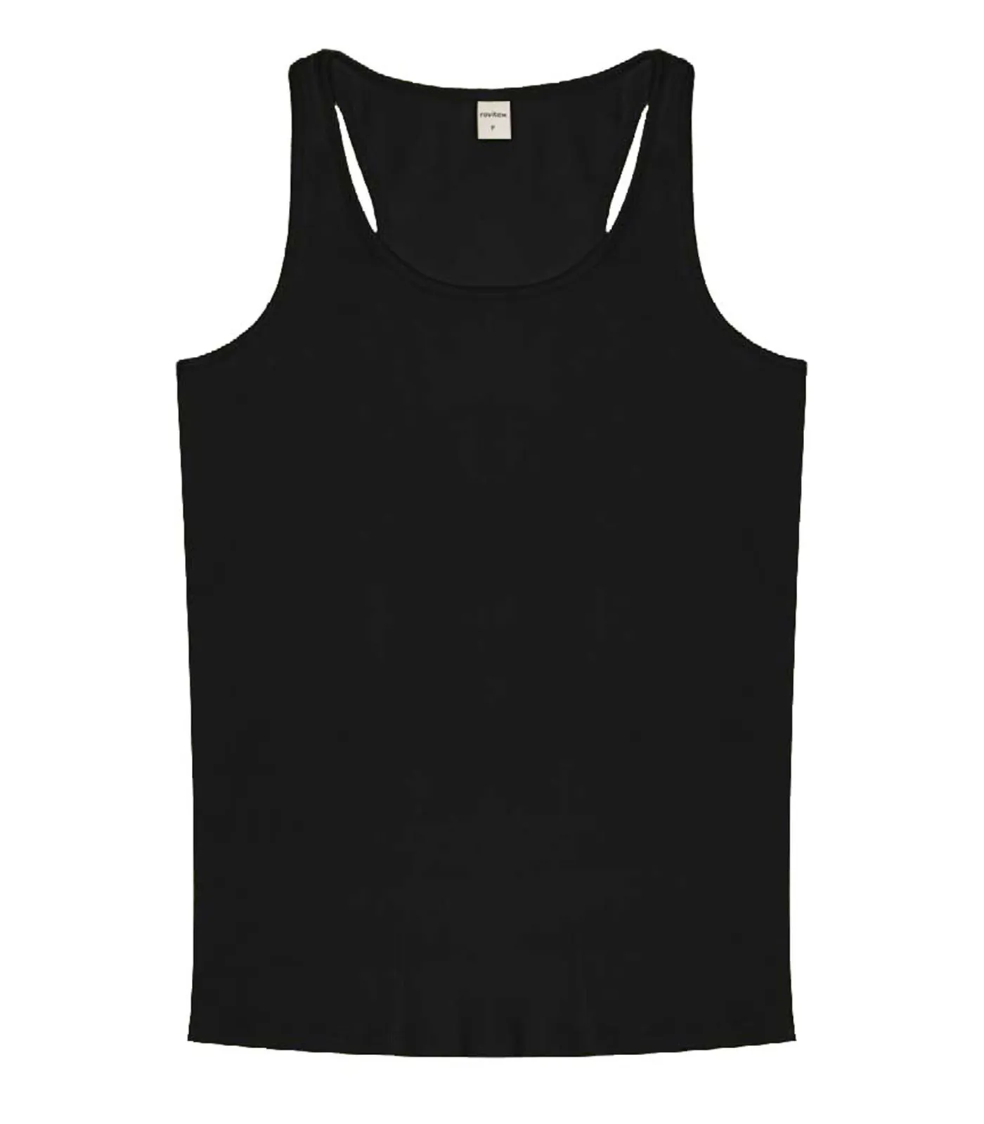 Regata Feminina Em Ribana Rovitex Preto - Imagem 5