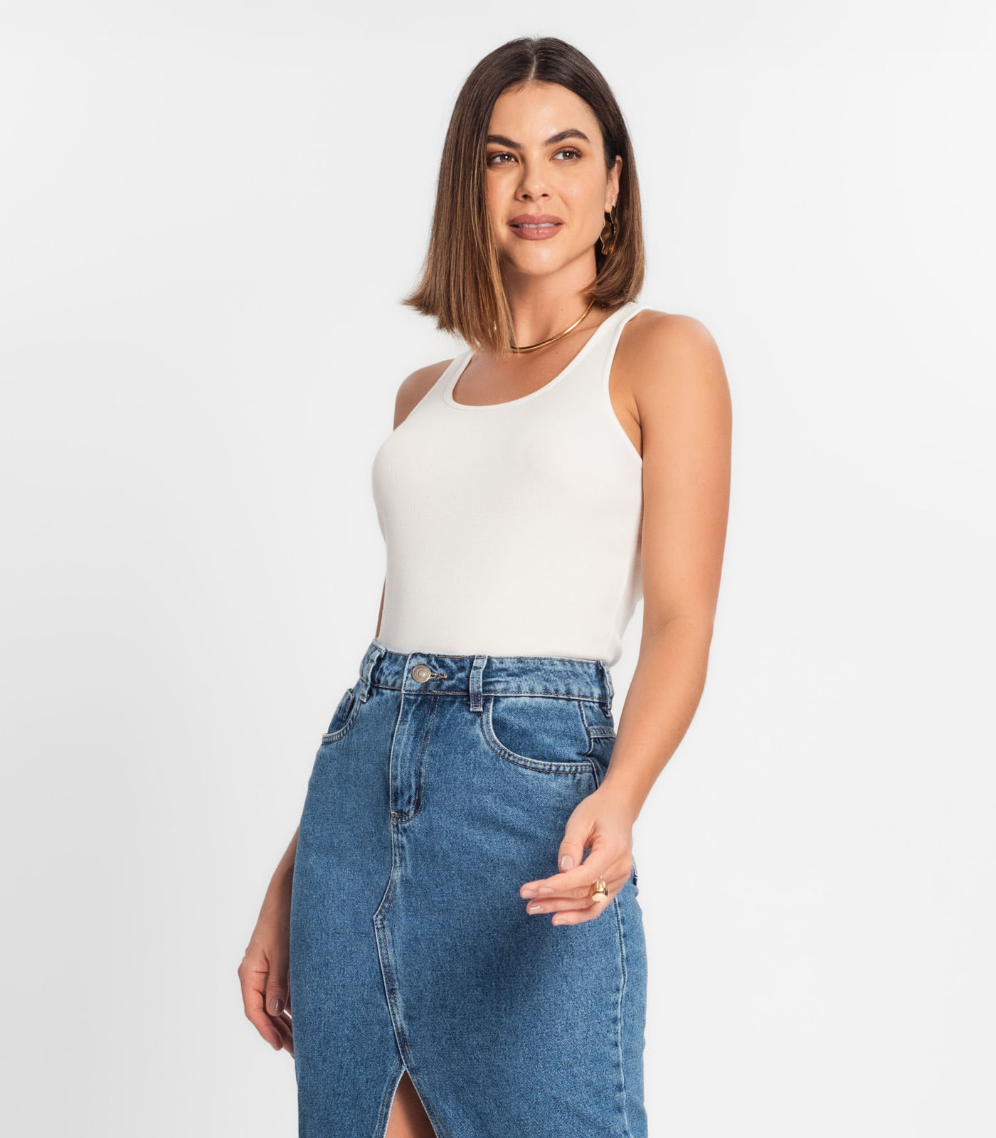 Regata Feminina Em Ribana Rovitex Bege