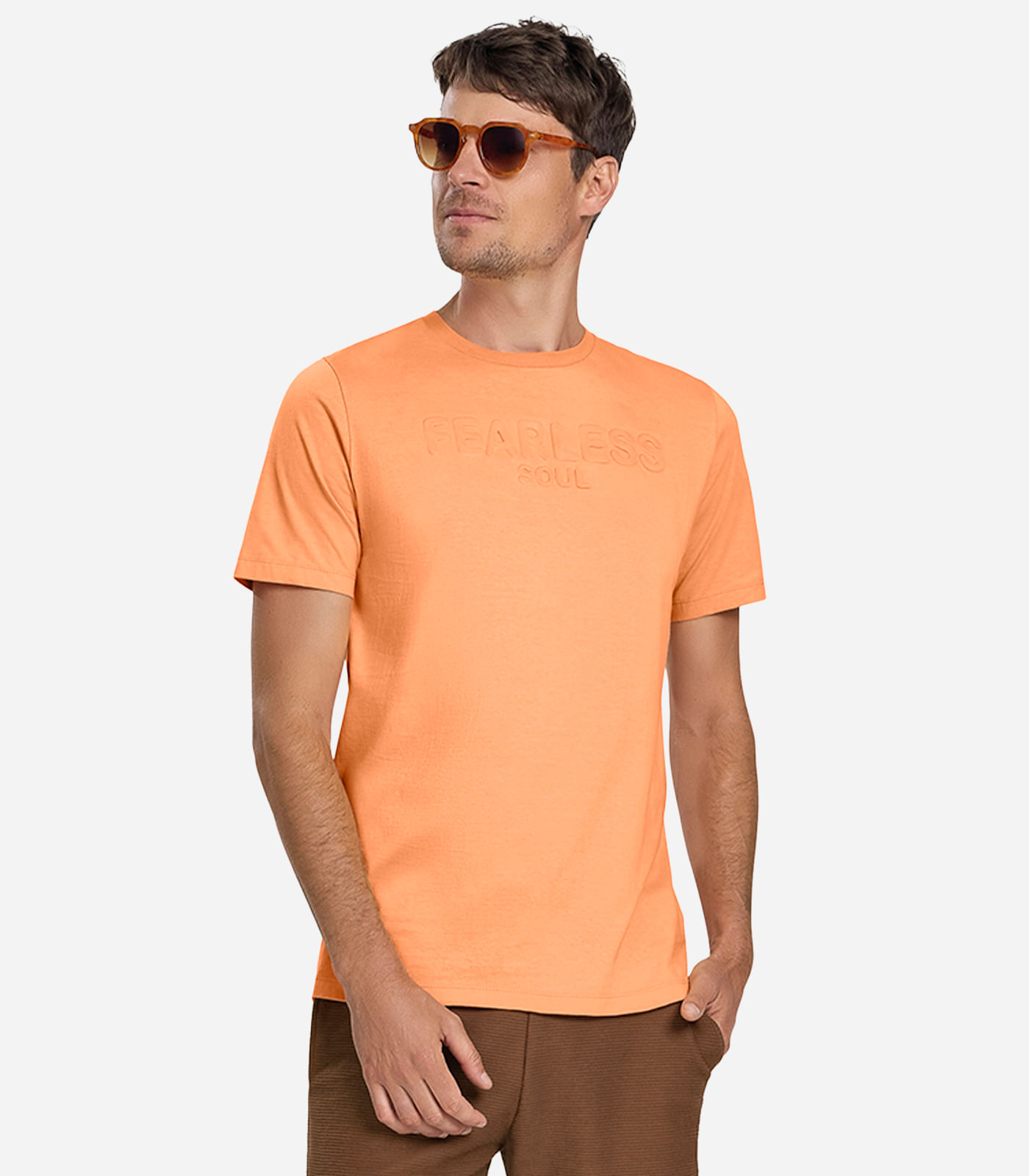 Camiseta Masculina Meia Malha Diametro Laranja - Imagem 7