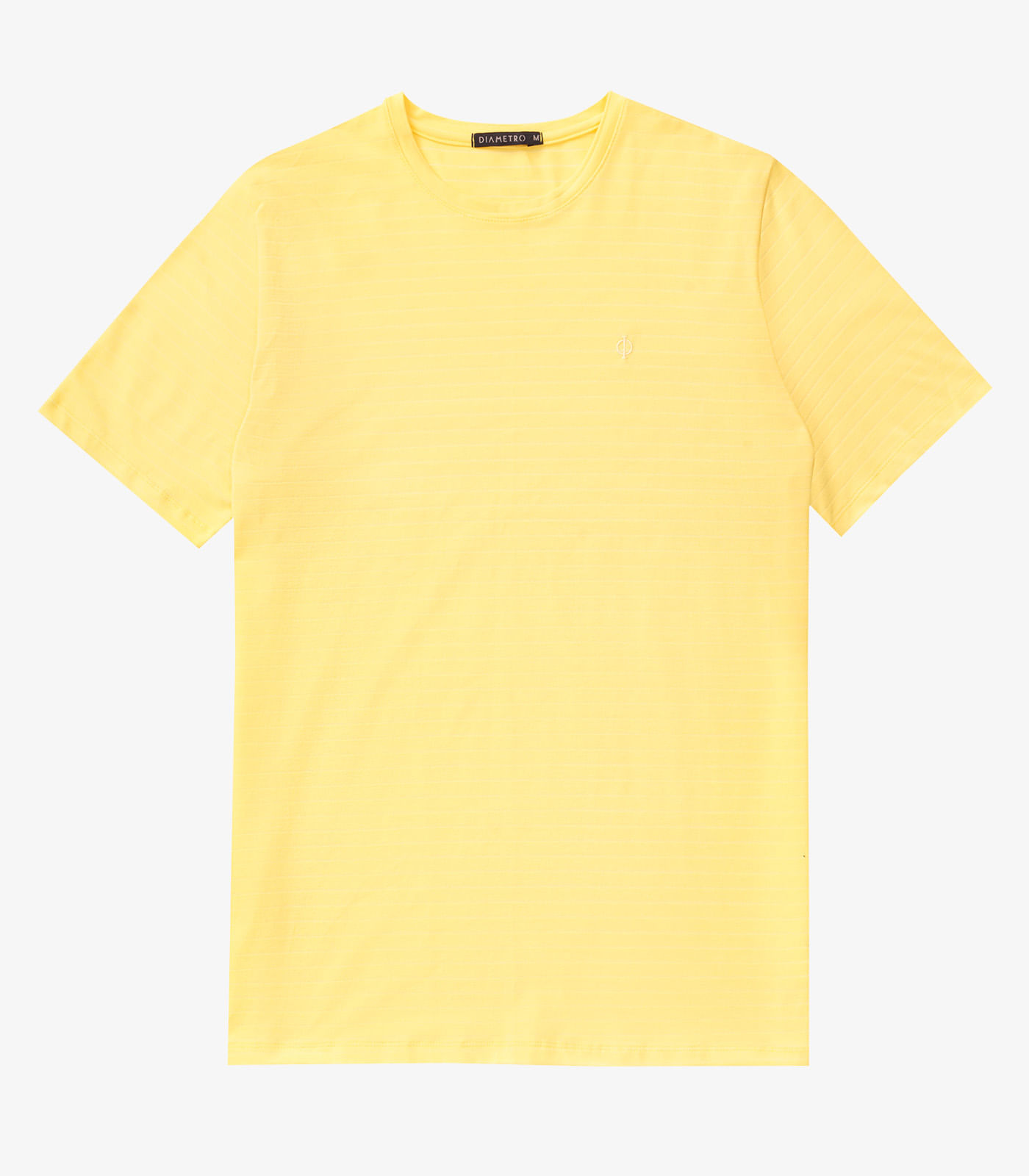 Camiseta Masculina Cotton Listrado Diametro Amarelo - Imagem 8