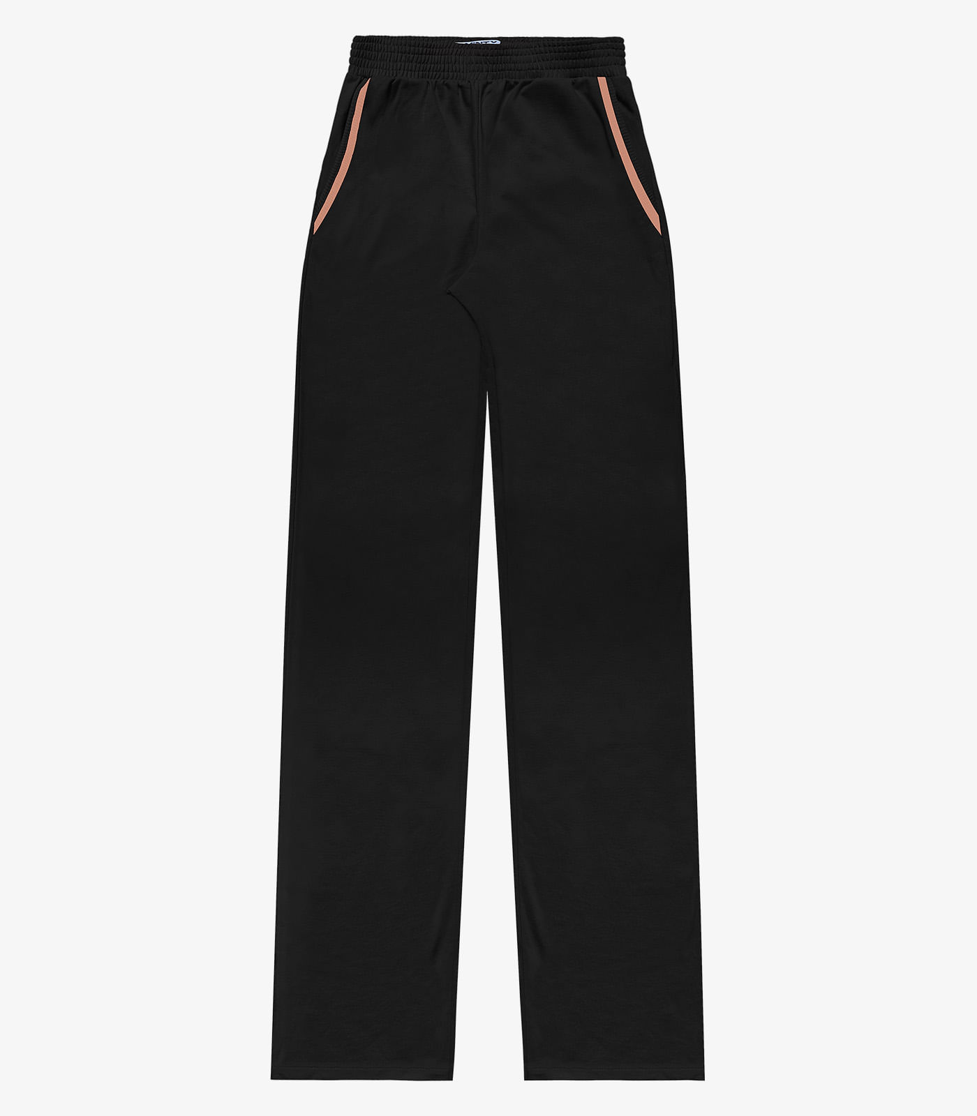 Calça Wide Leg Moletinho Feminina Minty Preto