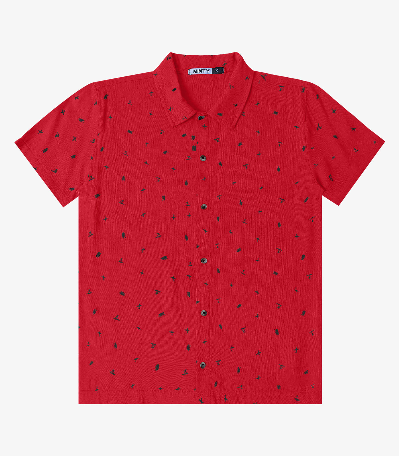 Camisa Juvenil em Viscose Masculina Minty Vermelho