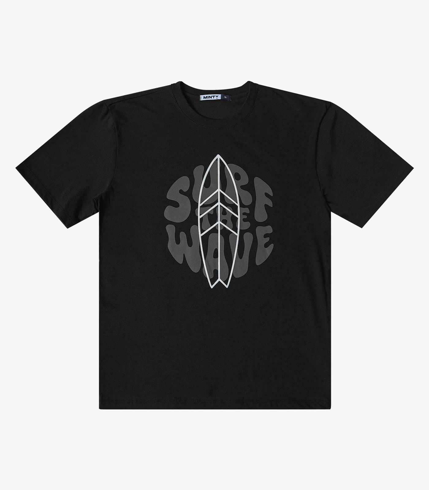 Camiseta Juvenil Estampa Surf Masculina Minty Preto - Imagem 8