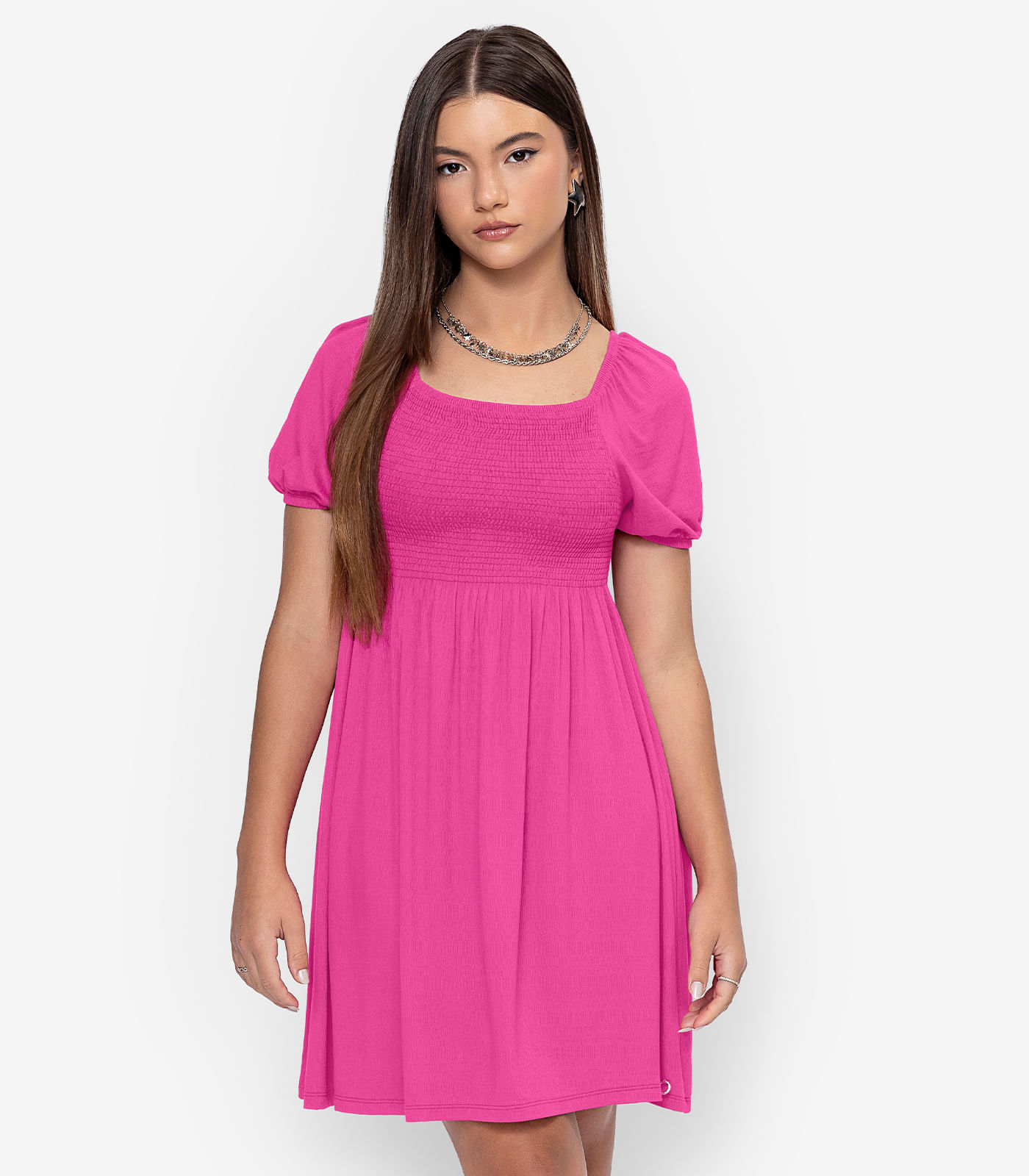 Vestido Viscose Feminino Minty Rosa - Imagem 5
