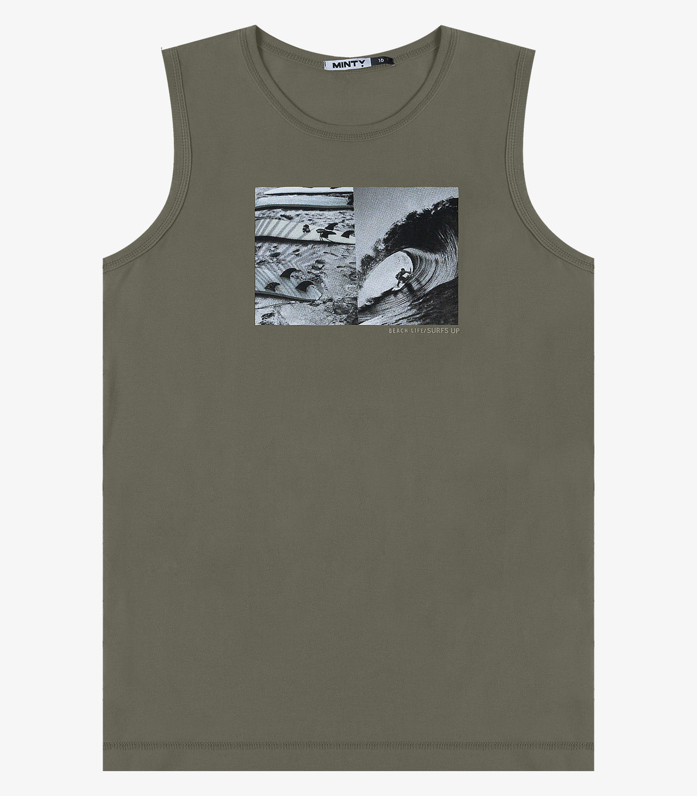 Regata Juvenil Meia Malha Masculina Minty Verde - Imagem 2