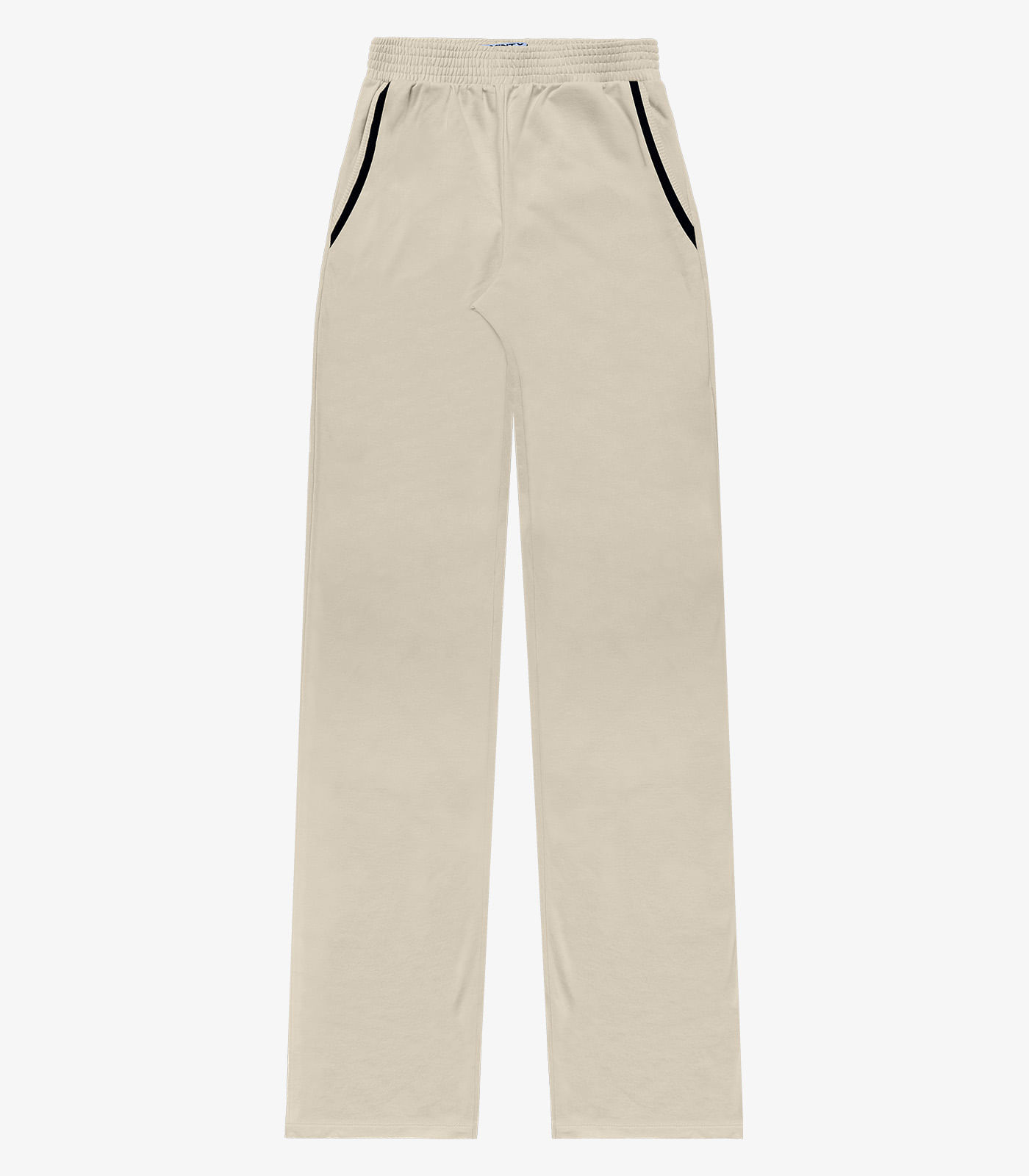 Calça Wide Leg Moletinho Feminina Minty Bege