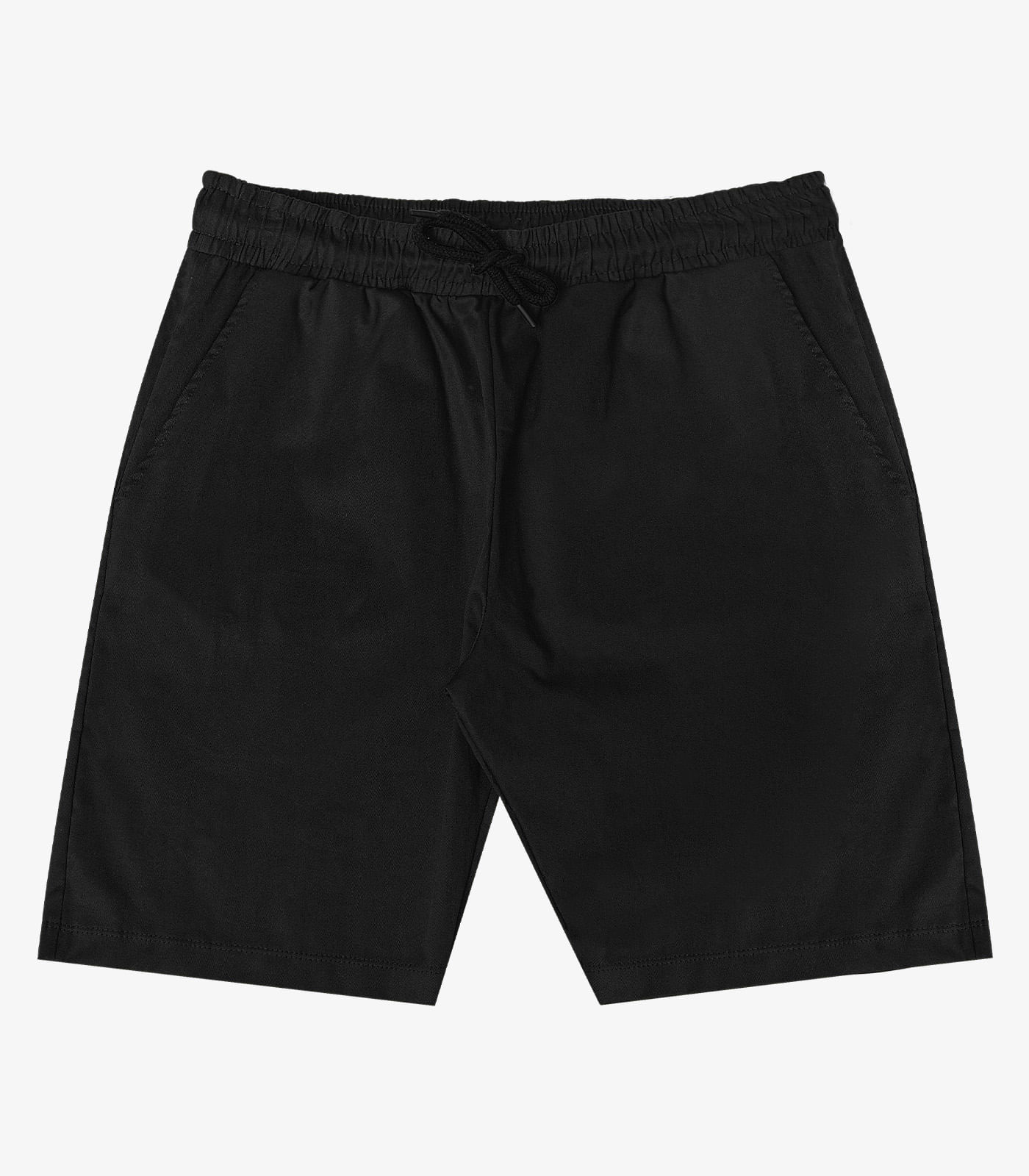 Bermuda Juvenil Em Sarja Masculina Minty Preto - Imagem 2
