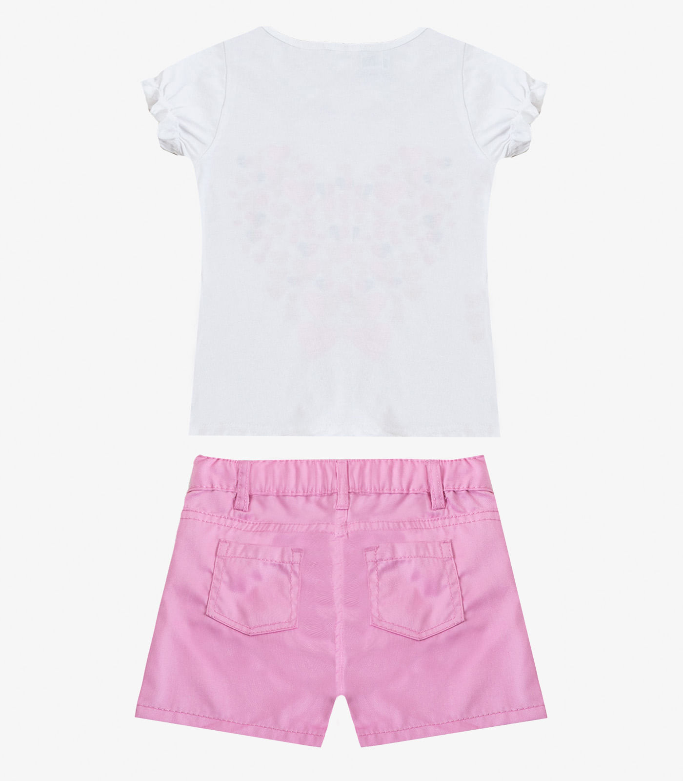 Conjunto Infantil Blusa Com Shorts Rovi Kids Branco - Imagem 4